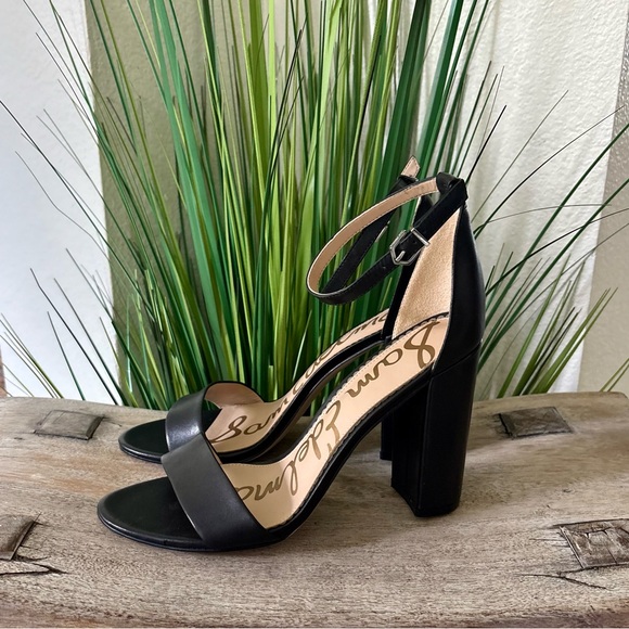 Sam Edelman Yaro Block Heeled Leather Sandals - Picture 1 of 12